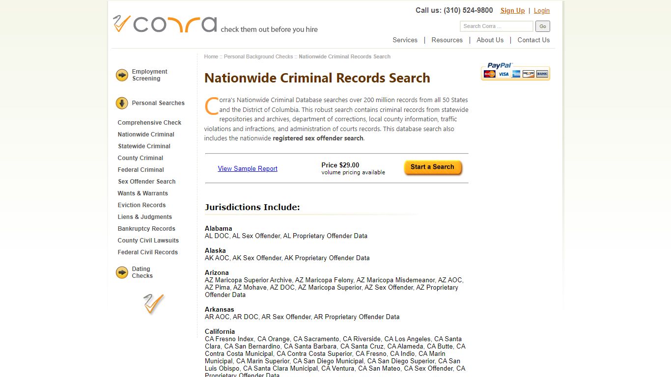 Nationwide Criminal Database Search $29 | Background Checks